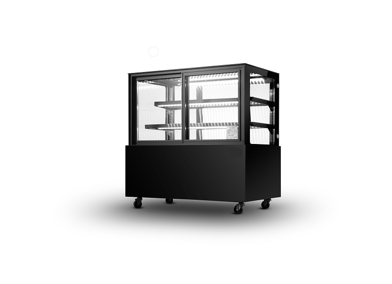 Vitrine de présentation réfrigérée (service avant) noire 1500mm
