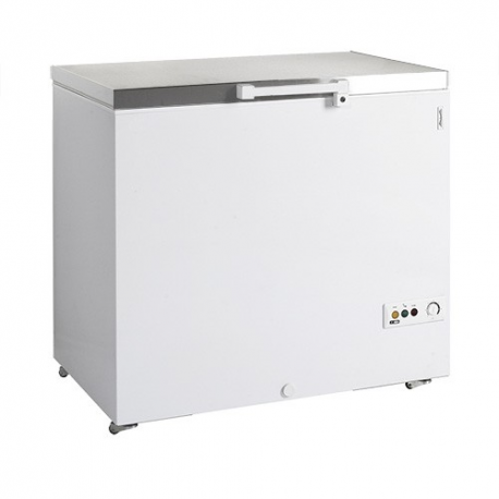 Congélateur coffre dessus inox 300 L