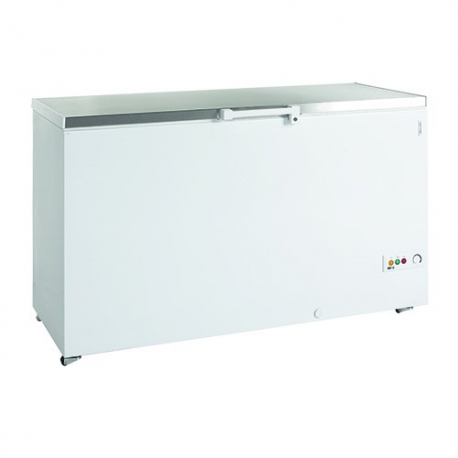 Congélateur coffre dessus inox 500 L