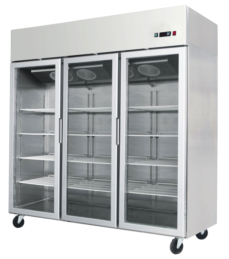 Armoire négative vitrée 3 portes 1390L
