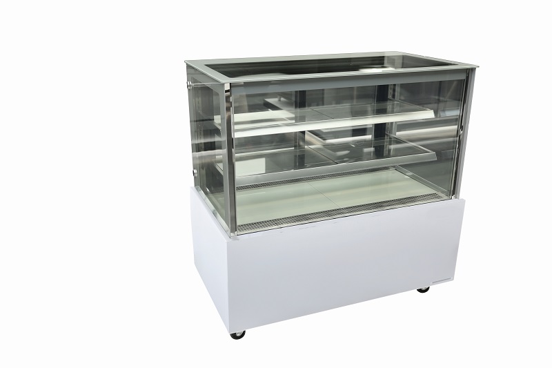Vitrine de présentation réfrigérée droite blanche 1500mm